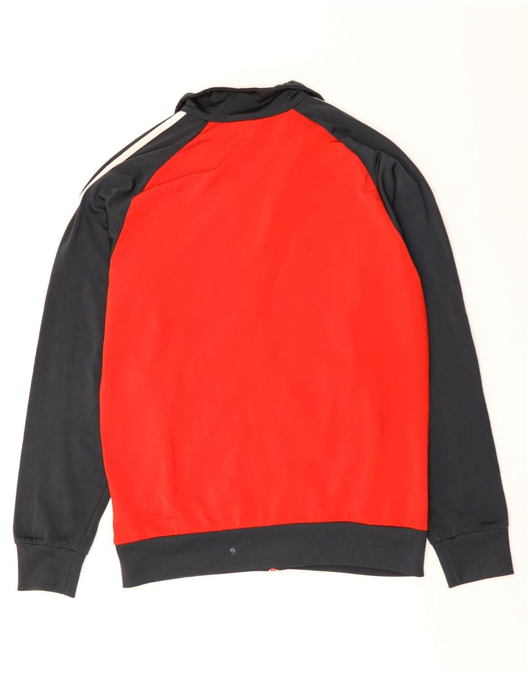 ADIDAS Mens Tracksuit Top Jacket UK 40/42 Medium Red Colourblock Polyester