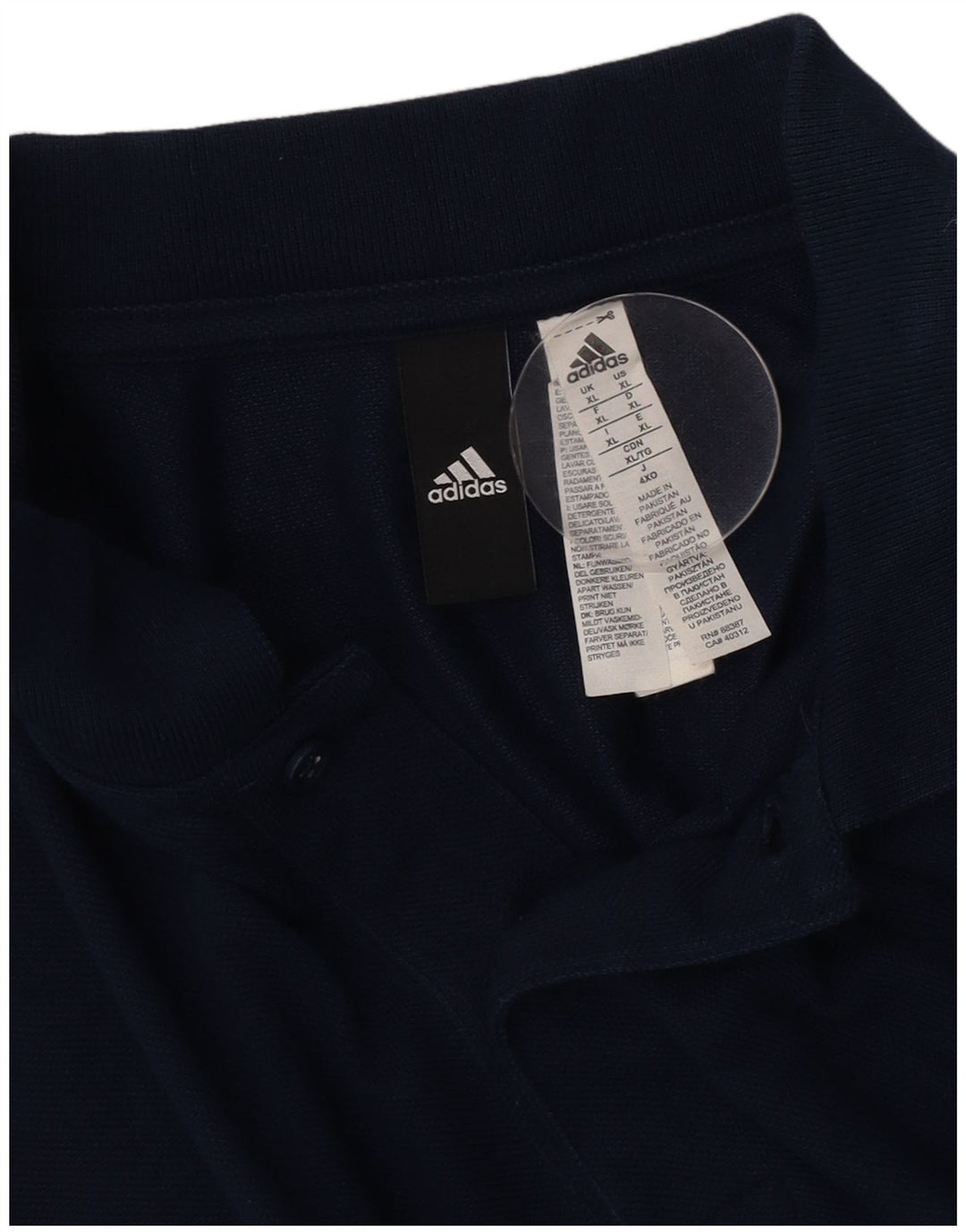 Adidas Mens Polo Shirt XL Navy Blue