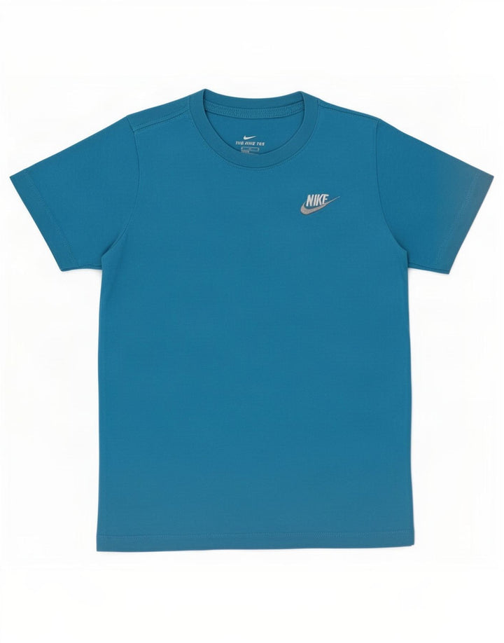 Nike Boys T-Shirt Top 10-11 Years Medium Blue Cotton