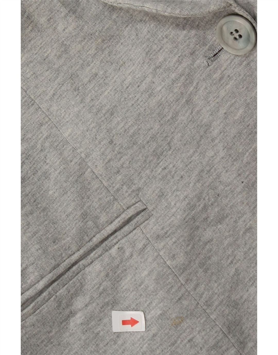 Zara Womens 1 Button Blazer Jacket UK 14 Large Grey Cotton