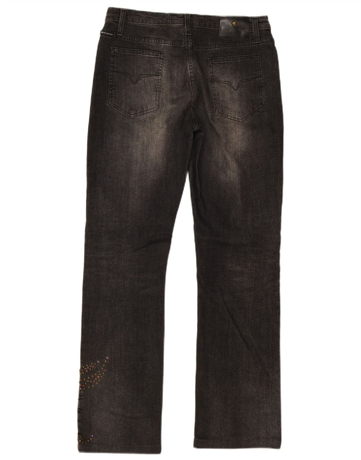 Versace Womens Straight Jeans IT 45 Medium W31 L30 Black Cotton