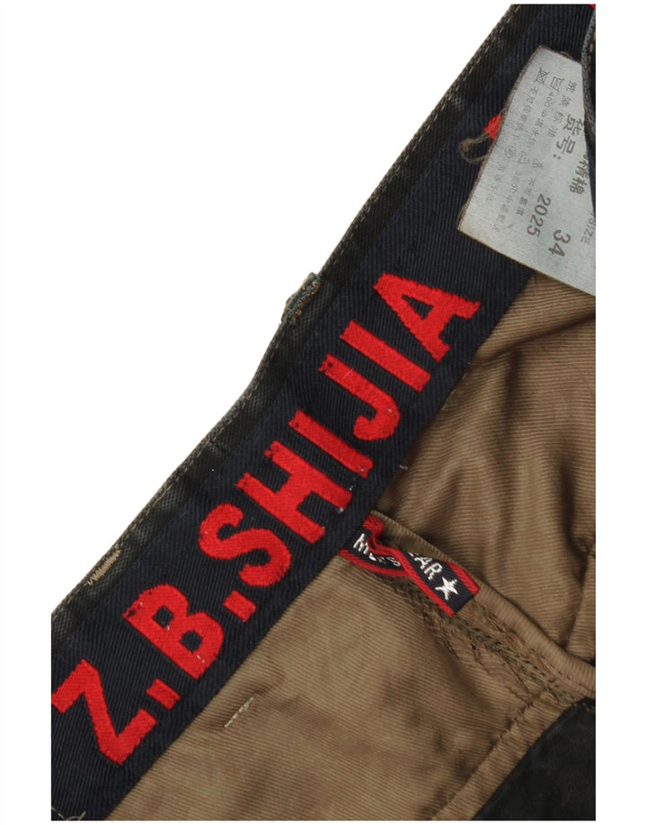 Vintage Mens Straight Chino Trousers W34 L31 Black