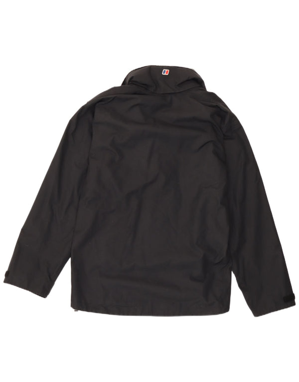 Berghaus Mens Hooded Rain Jacket UK 38 Medium Black Nylon