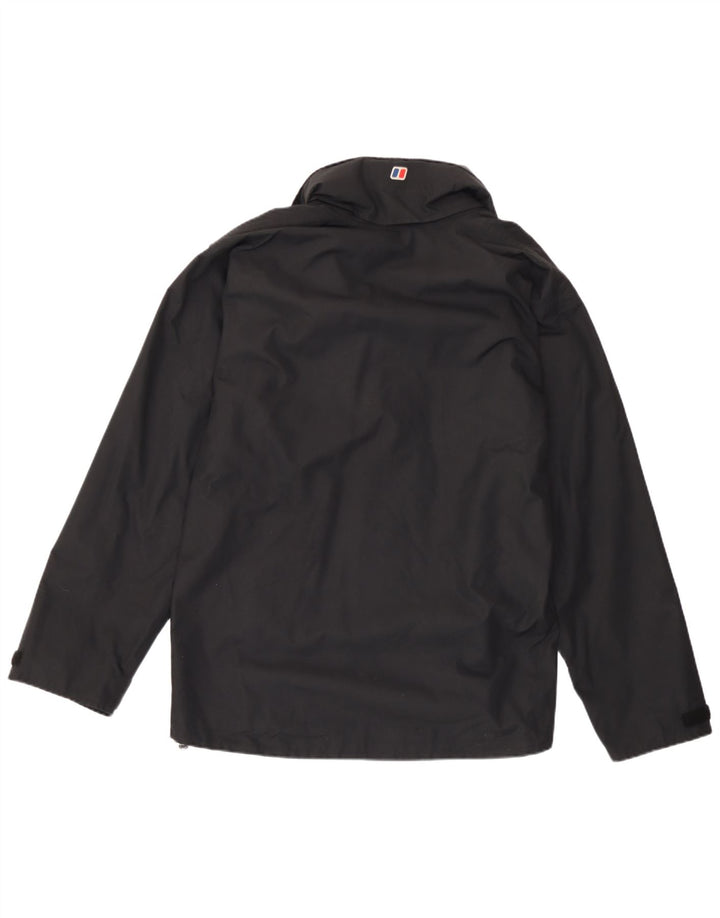 Berghaus Mens Hooded Rain Jacket UK 38 Medium Black Nylon