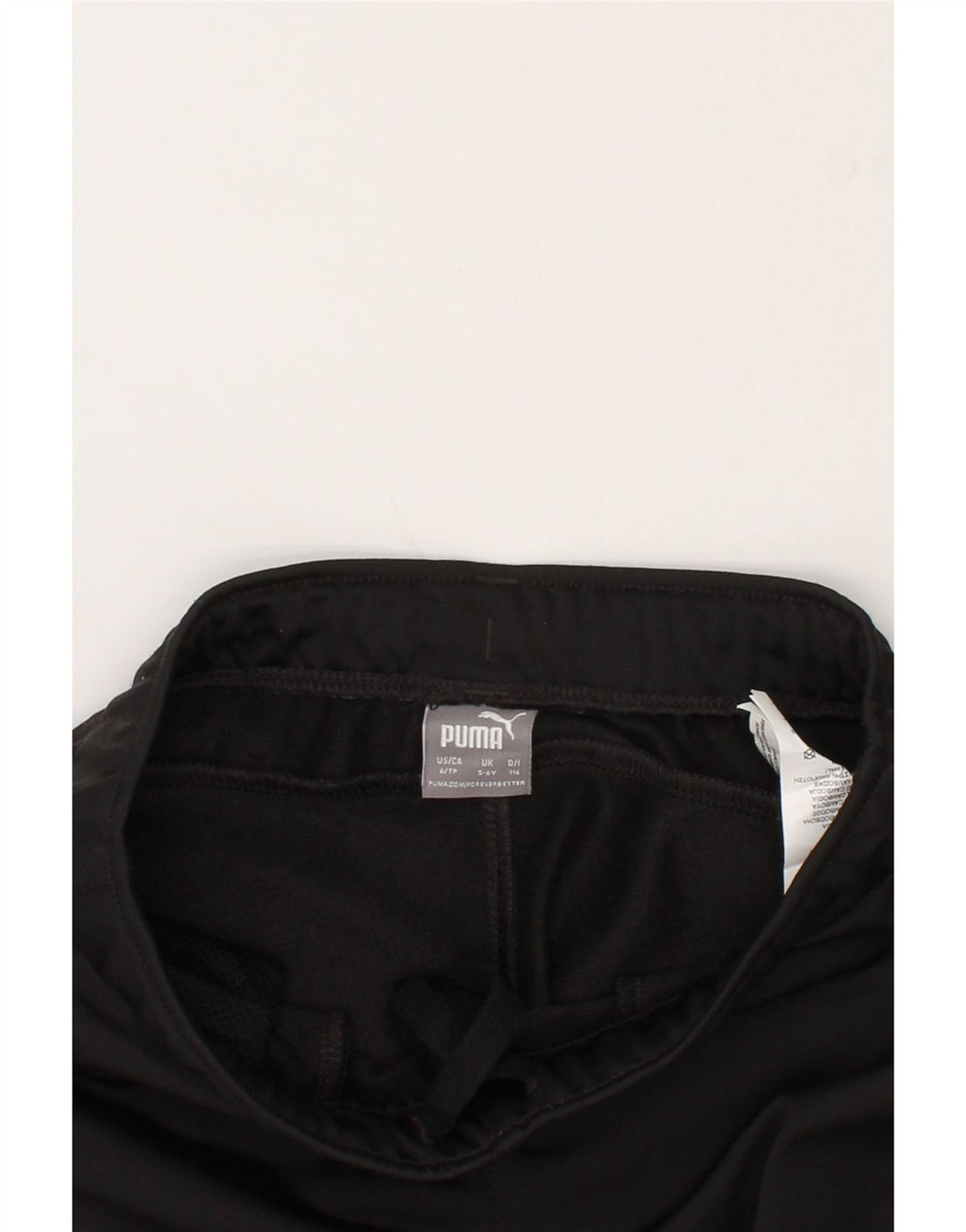 PUMA Girls Tracksuit Trousers 5-6 Years XS  Black Polyester Vintage Puma and Second-Hand Puma from Messina Hembry 