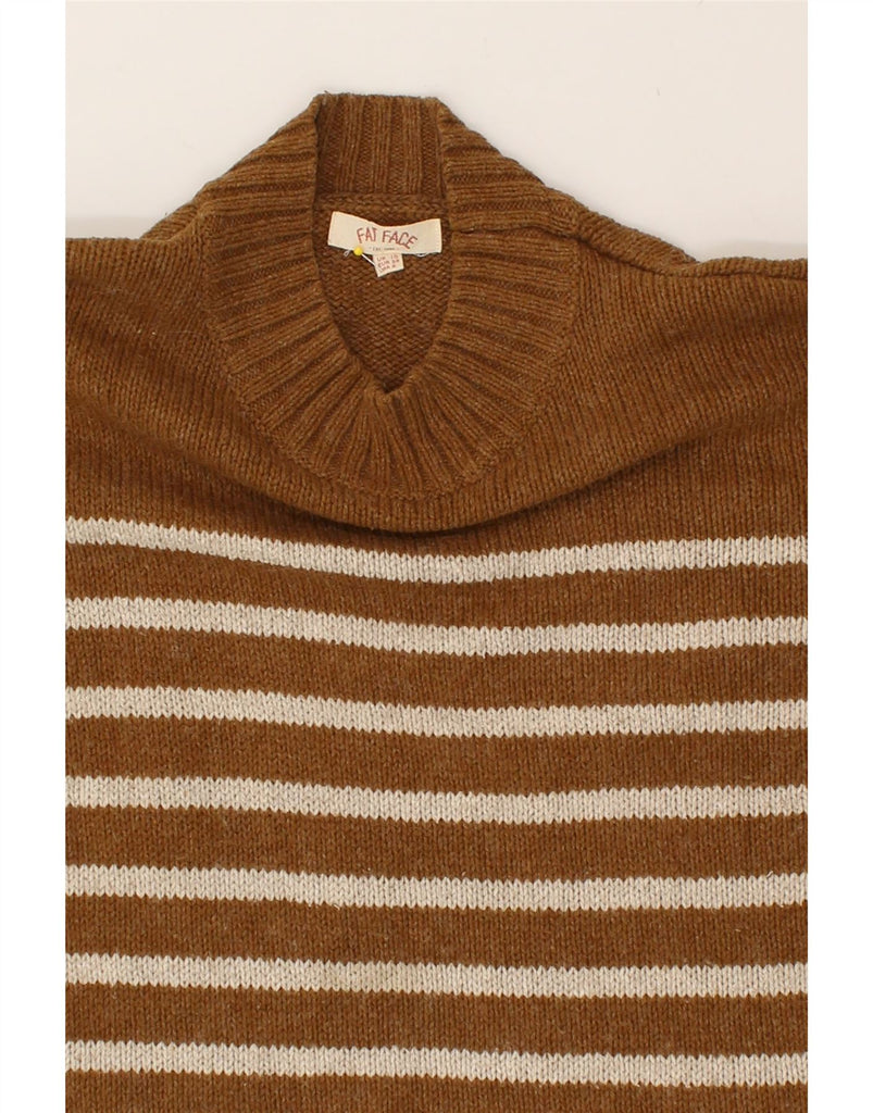 FAT FACE Womens Loose Fit Jumper Dress UK 10 Small Brown Striped Cotton | Vintage Fat Face | Thrift | Second-Hand Fat Face | Used Clothing | Messina Hembry 