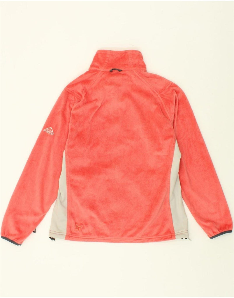 MCKINLEY Womens Fleece Jacket UK 16 Large Orange Colourblock Polyester Vintage McKinley and Second-Hand McKinley from Messina Hembry 