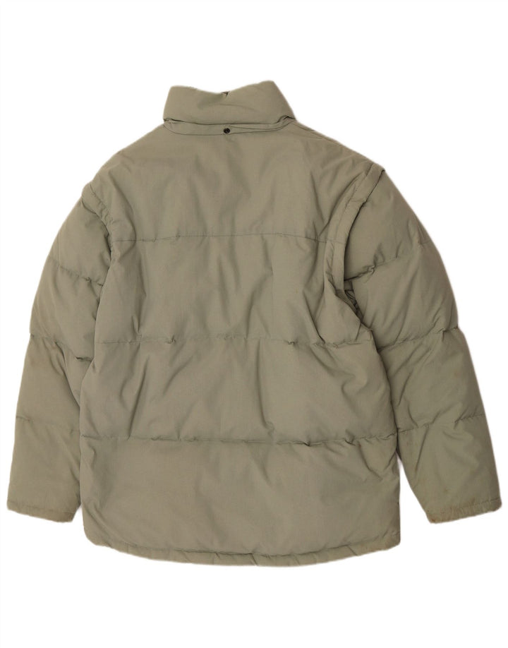 Fila Mens Hooded Padded Jacket UK 40 Large Green