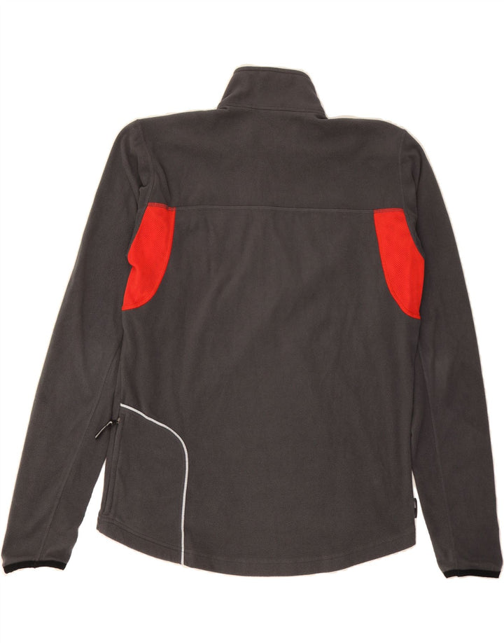 ADIDAS Mens Climalite Zip Neck Fleece Jumper Medium Grey Colourblock Vintage Adidas and Second-Hand Adidas from Messina Hembry 