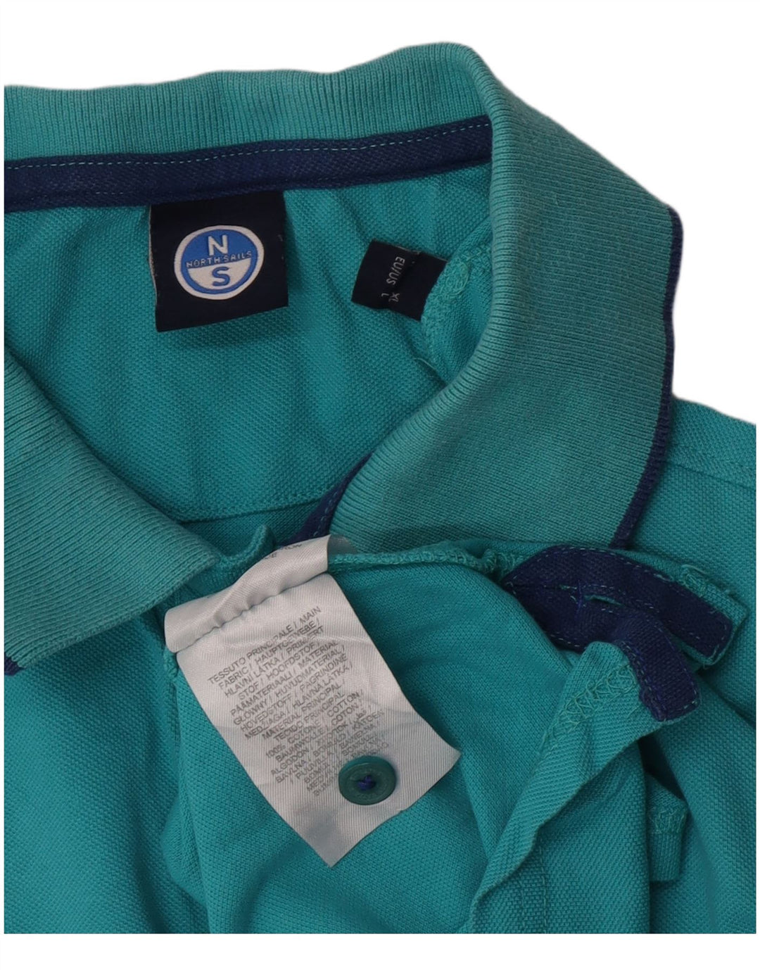 North Sails Mens Polo Shirt Large Blue Cotton