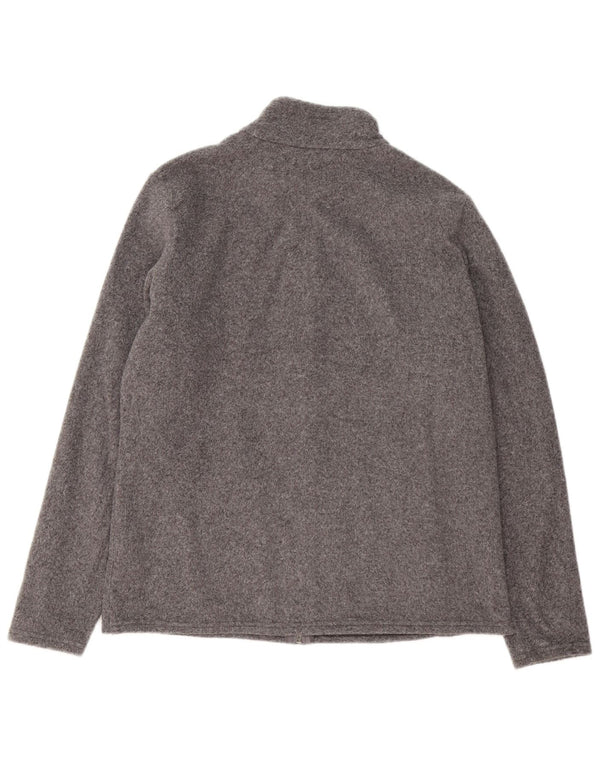 Marks & Spencer Womens Tracksuit Top Jacket UK 16 Large Grey Flecked