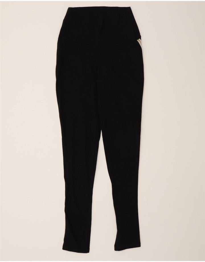 MINT VELVET Womens Leggings UK 12 Medium Black Colourblock Cotton
