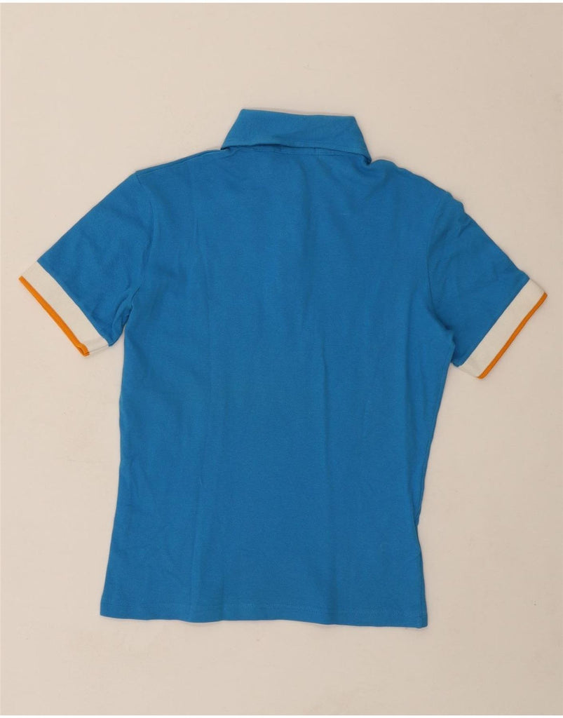 FRED PERRY Girls Polo Shirt 13-14 Years Large Blue Colourblock Cotton Vintage Fred Perry and Second-Hand Fred Perry from Messina Hembry 