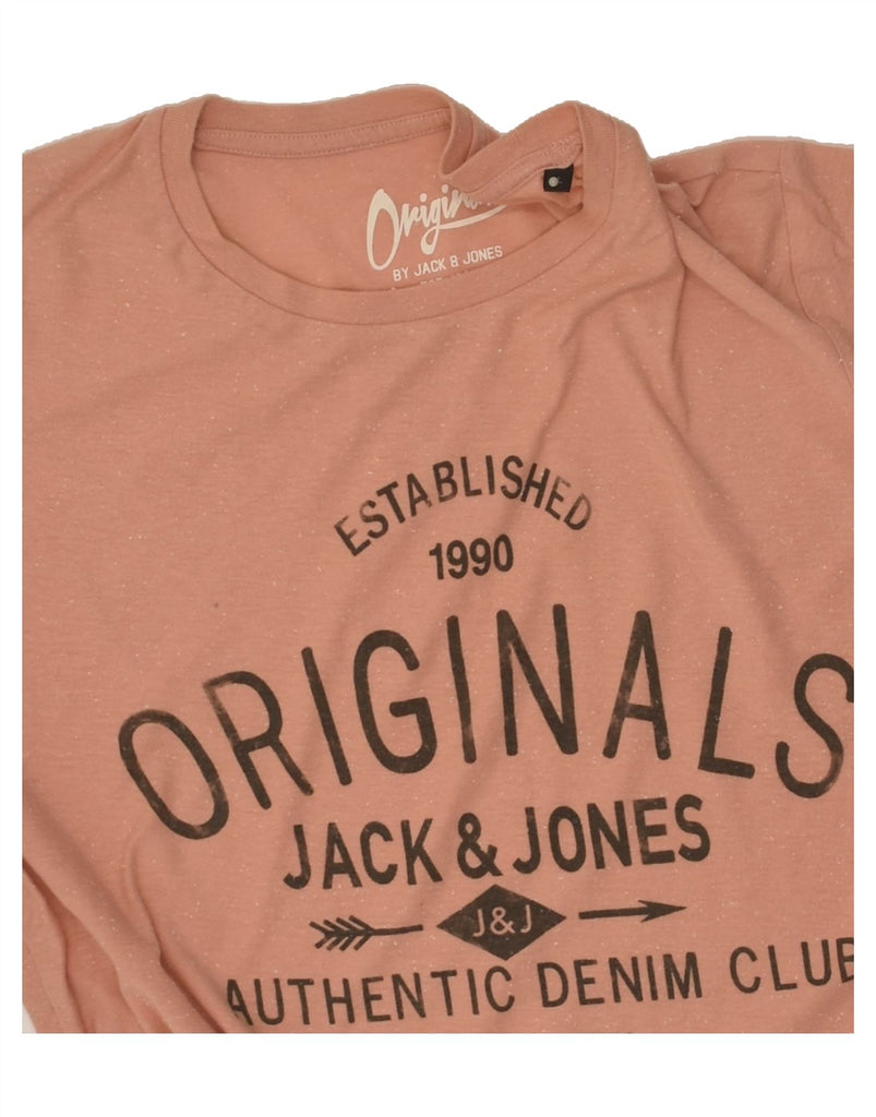 JACK & JONES Mens Graphic T-Shirt Top Large Brown Cotton | Vintage Jack & Jones | Thrift | Second-Hand Jack & Jones | Used Clothing | Messina Hembry 