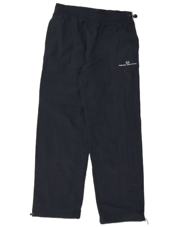 Sergio Tacchini Mens Tracksuit Trousers Large Navy Blue Polyester