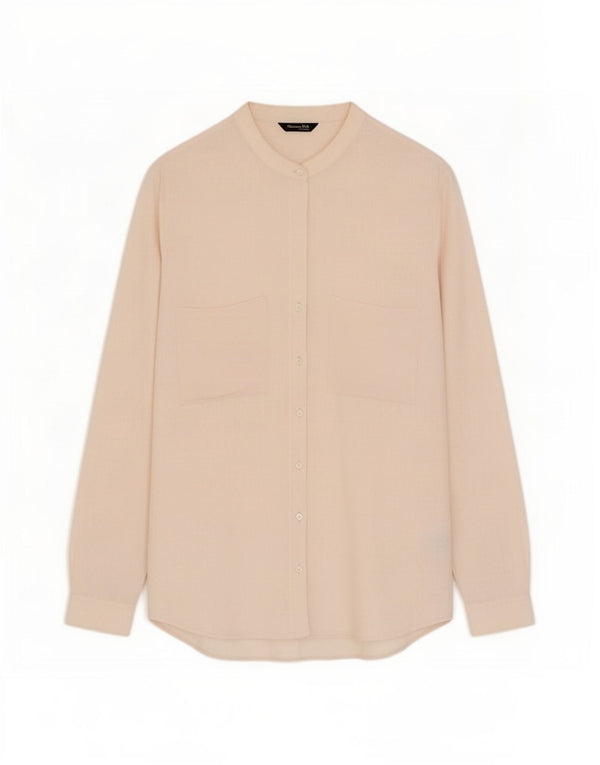 Massimo Dutti Womens Overshirt Shirt EU 38 Small Beige