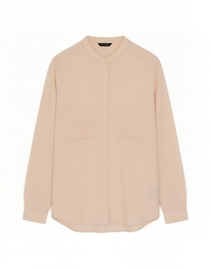 Massimo Dutti Womens Overshirt Shirt EU 38 Small Beige