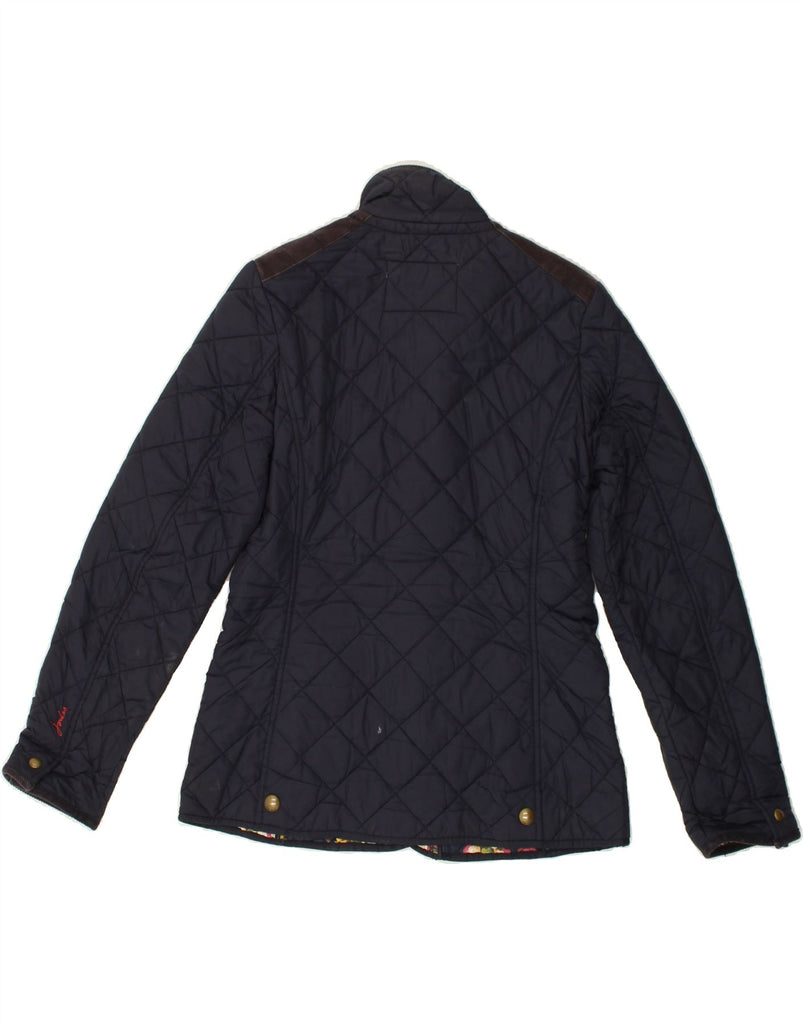 JOULES Womens Quilted Jacket UK 10 Small  Navy Blue Polyamide | Vintage Joules | Thrift | Second-Hand Joules | Used Clothing | Messina Hembry 