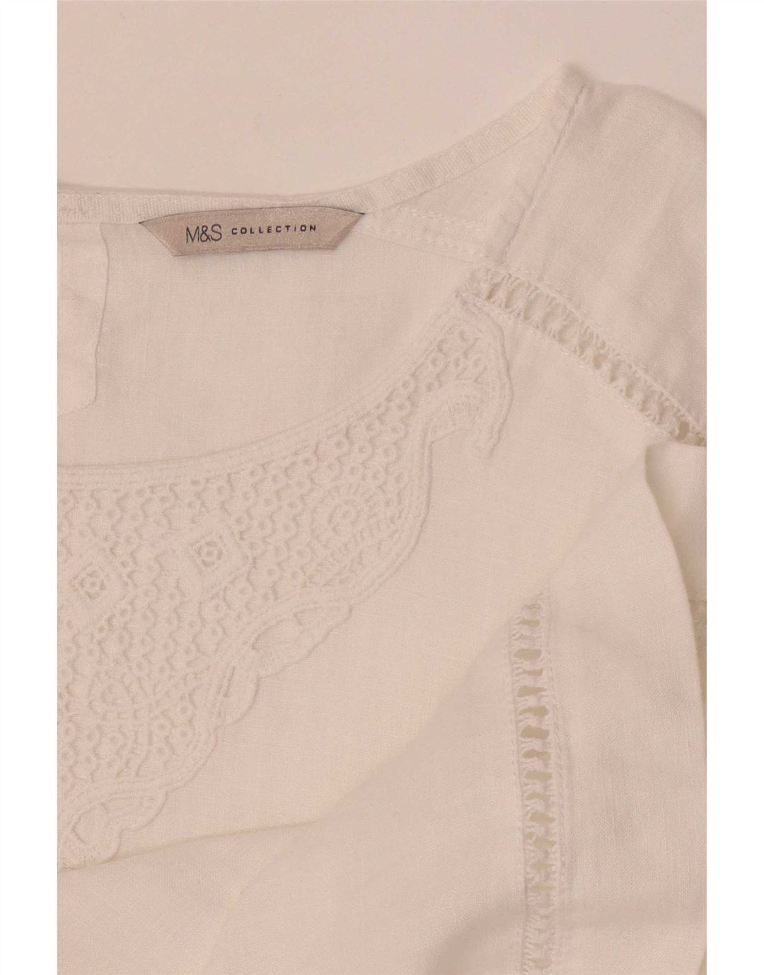 Marks & Spencer Womens Blouse Top UK 10 Small White