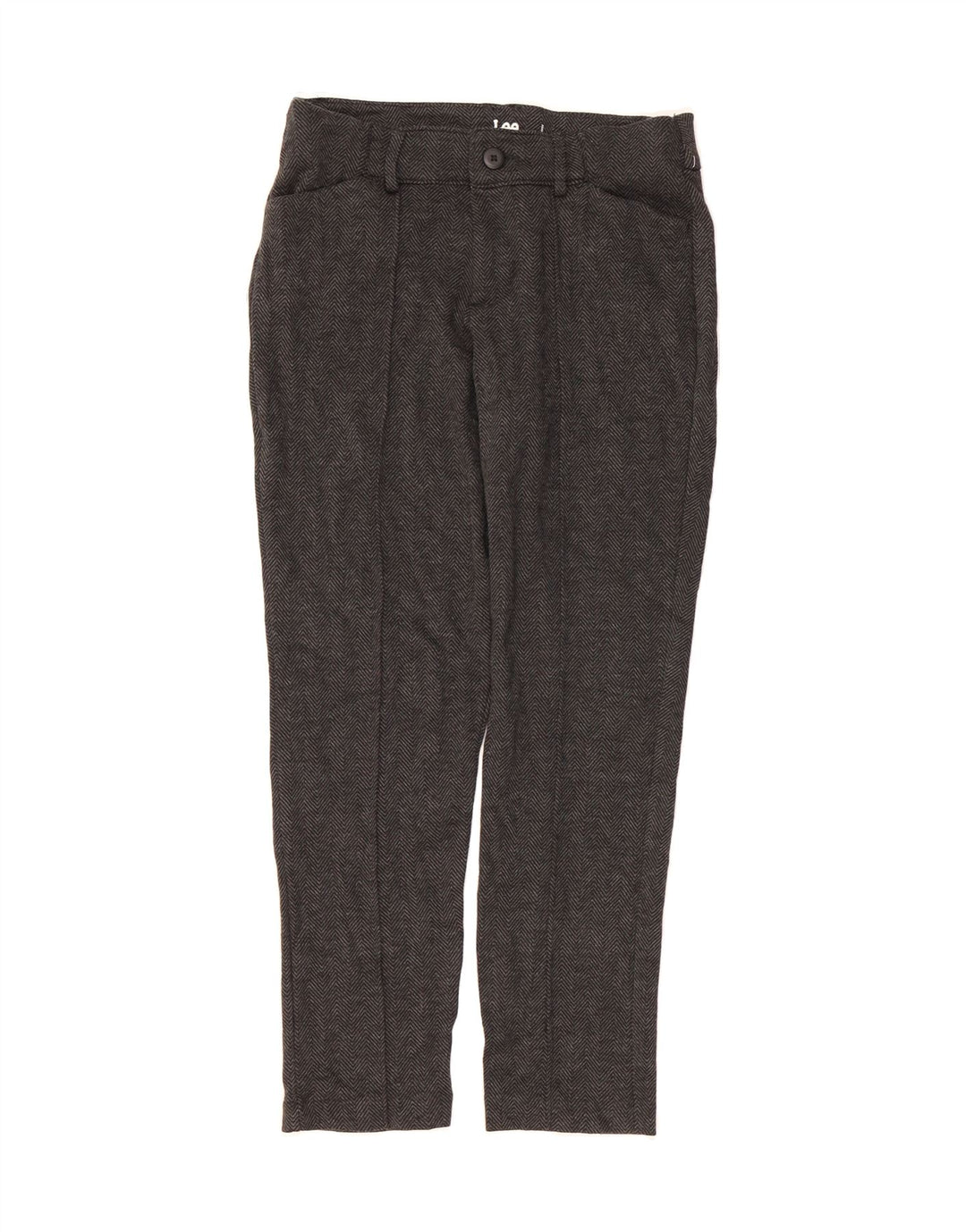 LEE Womens Riders Casual Trousers US 6 Medium W30 L26 Grey Herringbone Vintage Lee and Second-Hand Lee from Messina Hembry 