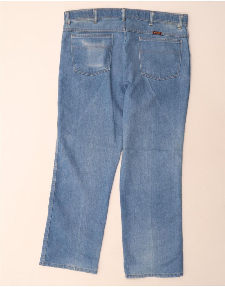 WRANGLER Mens Regular Fit Straight Jeans W38 L29 Blue Polyester
