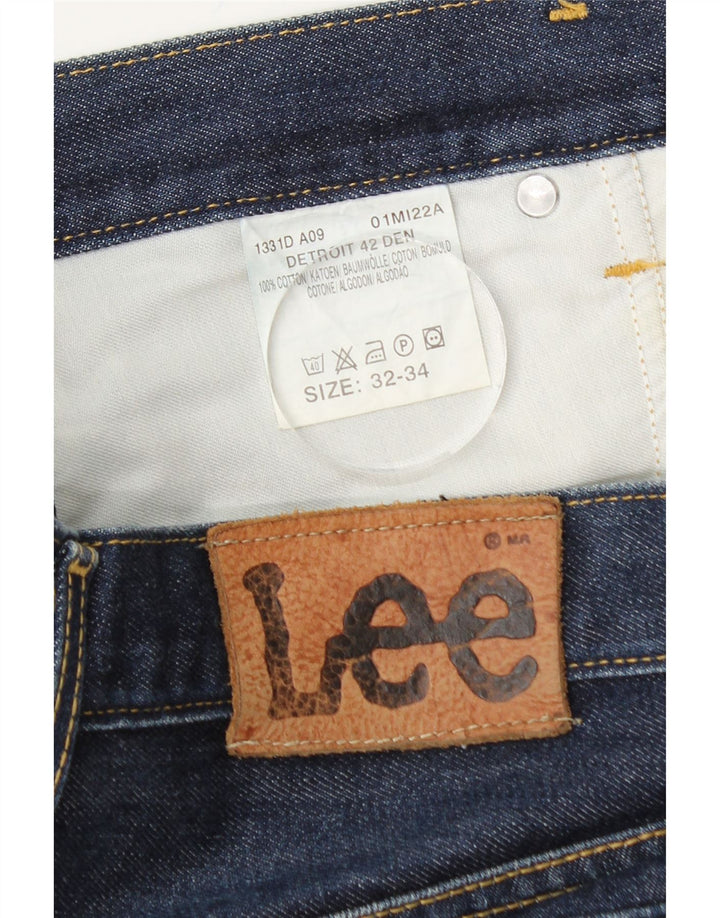 LEE Mens Detroit Denim Shorts W32 Medium Blue Cotton