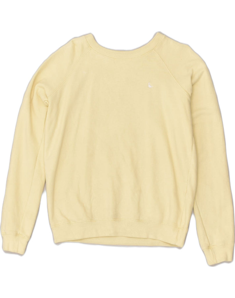 JACK WILLS Womens Crew Neck Jumper Sweater UK 10 Small Yellow Cotton | Vintage Jack Wills | Thrift | Second-Hand Jack Wills | Used Clothing | Messina Hembry 