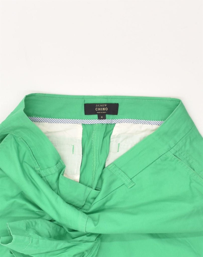 J. CREW Womens Chino Shorts US 6 Medium W32 Green Cotton | Vintage J. Crew | Thrift | Second-Hand J. Crew | Used Clothing | Messina Hembry 