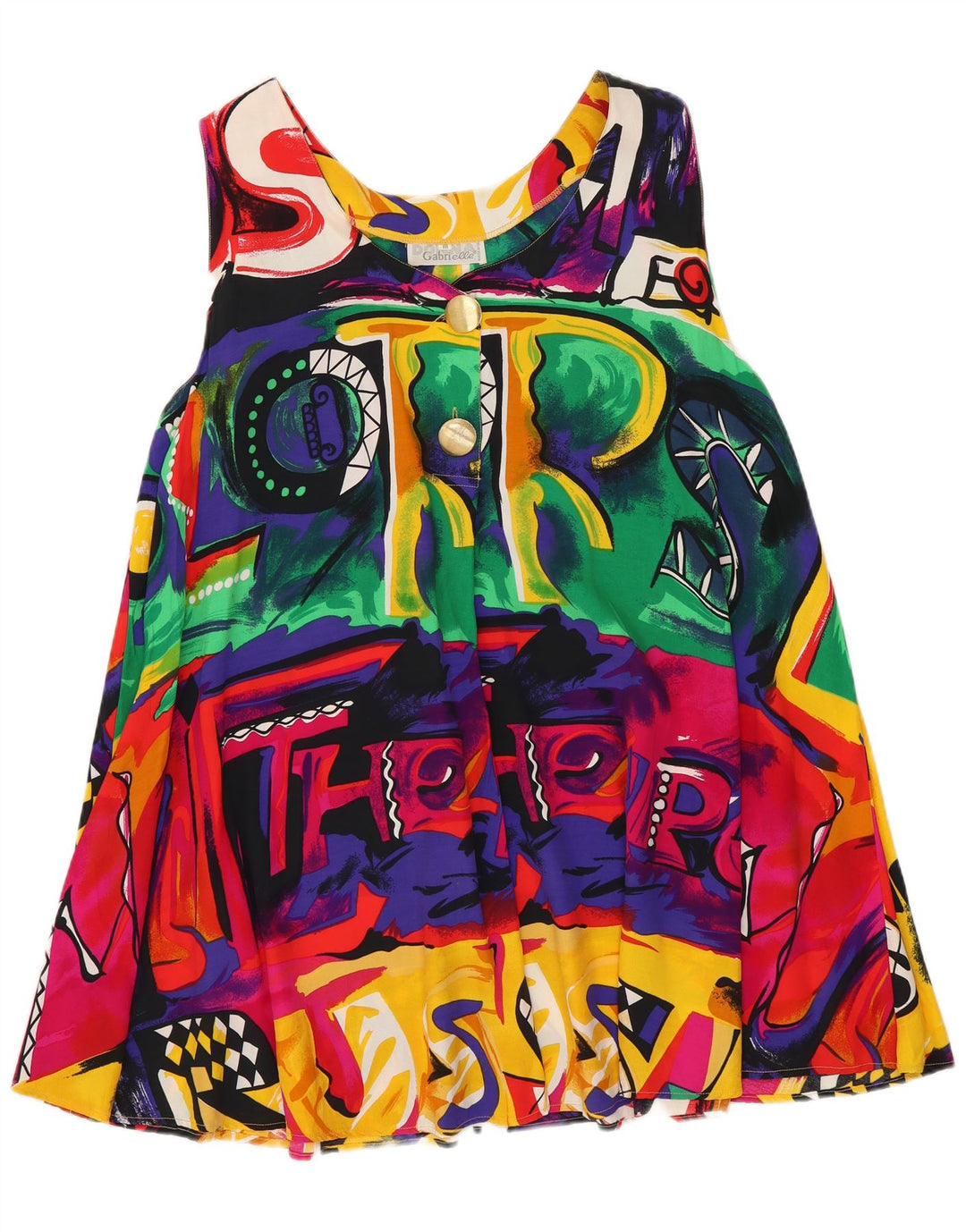 Vintage Womens Longline Loose Fit Blouse Top UK 14 Medium Multicoloured