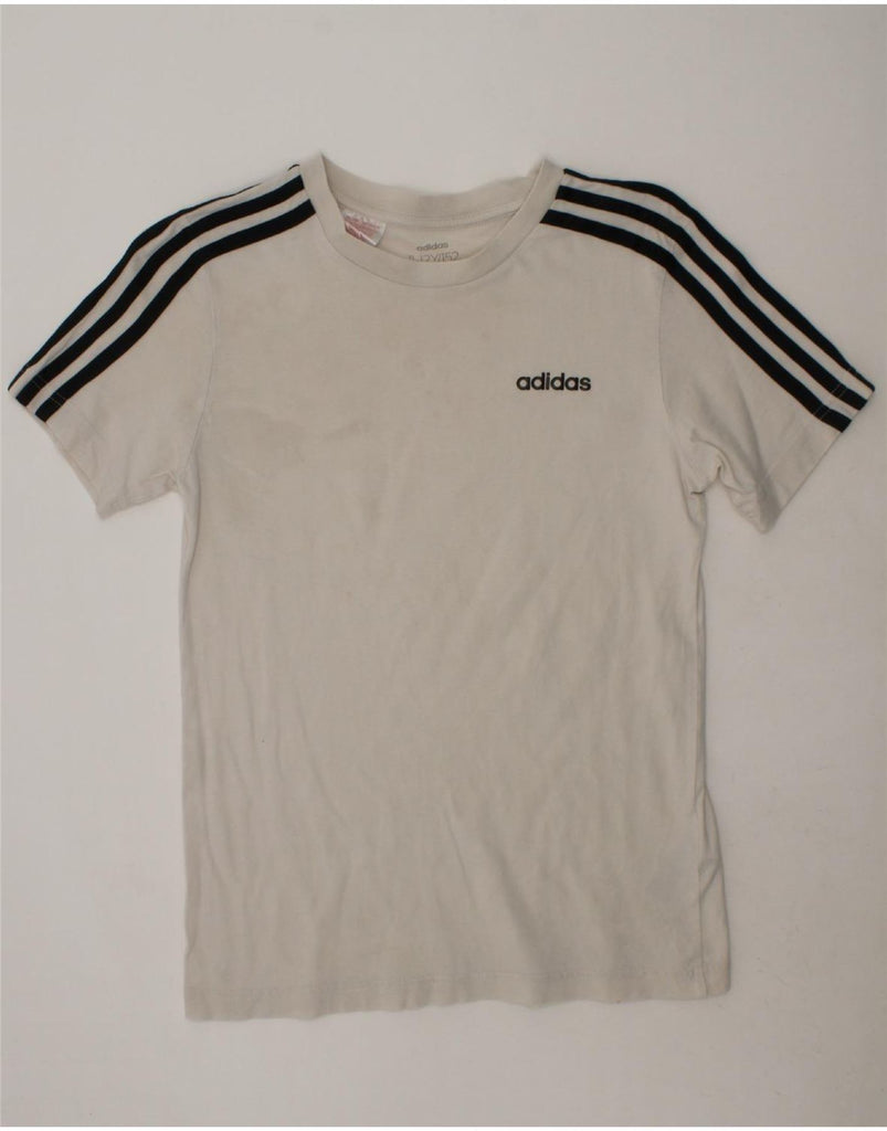 ADIDAS Boys T-Shirt Top 11-12 Years White Cotton Vintage Adidas and Second-Hand Adidas from Messina Hembry 