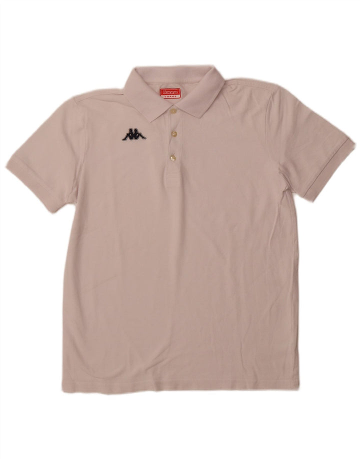 KAPPA Mens Polo Shirt Large White