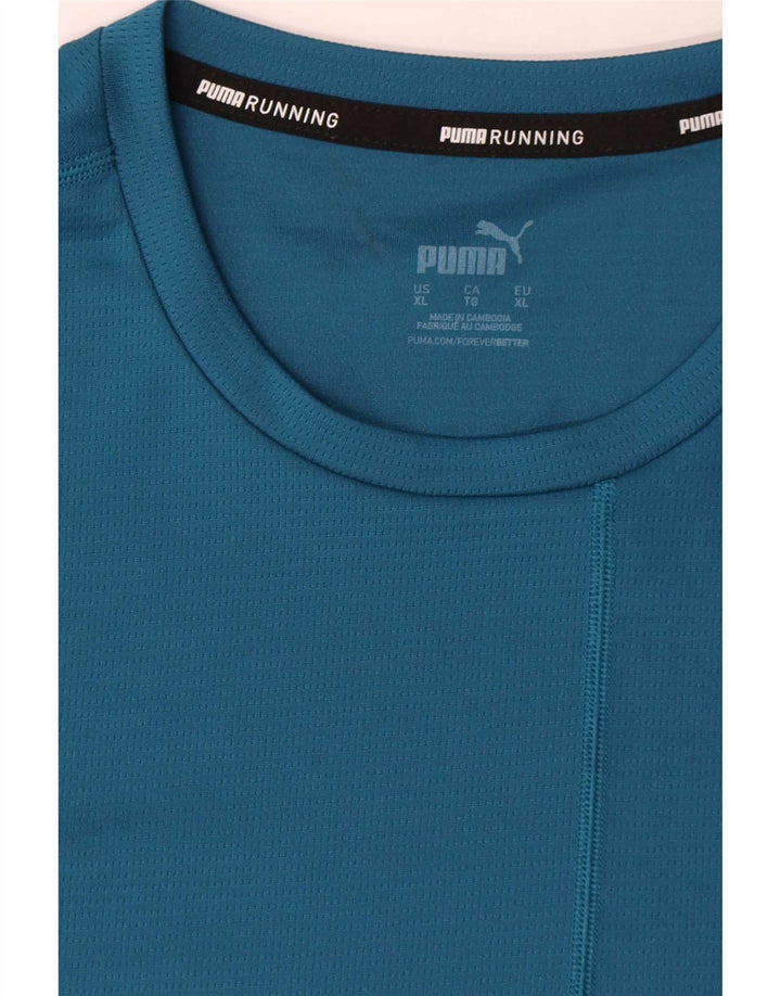 Puma Mens Top Long Sleeve XL Blue Colourblock