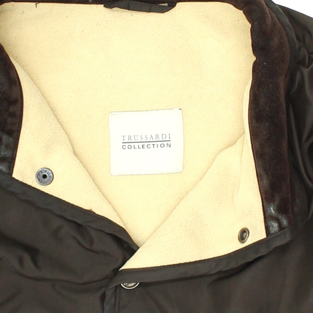 Trussardi Collection Mens Brown Lined Jacket | Vintage High End Designer Coat | Vintage Messina Hembry | Thrift | Second-Hand Messina Hembry | Used Clothing | Messina Hembry 