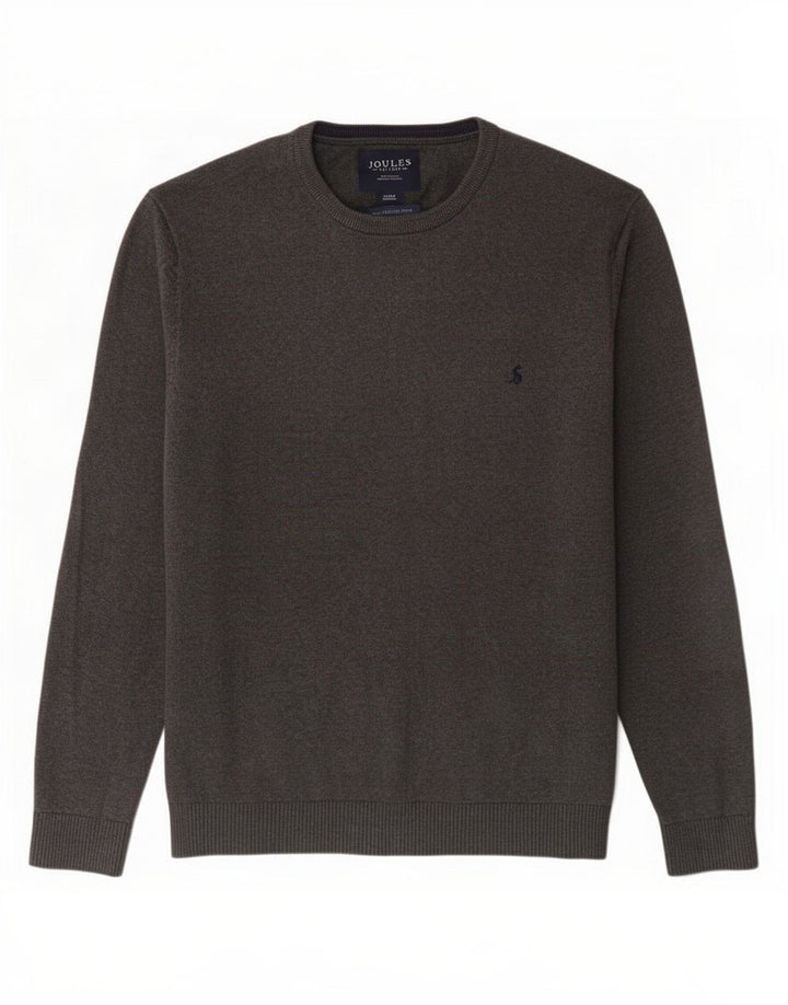 Joules Mens Crew Neck Jumper Sweater Large Grey Cotton