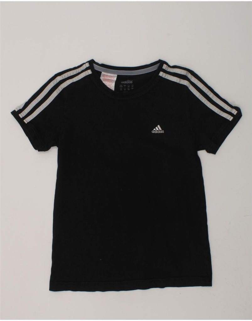 ADIDAS Girls T-Shirt Top 11-12 Years Black | Vintage Adidas | Thrift | Second-Hand Adidas | Used Clothing | Messina Hembry 