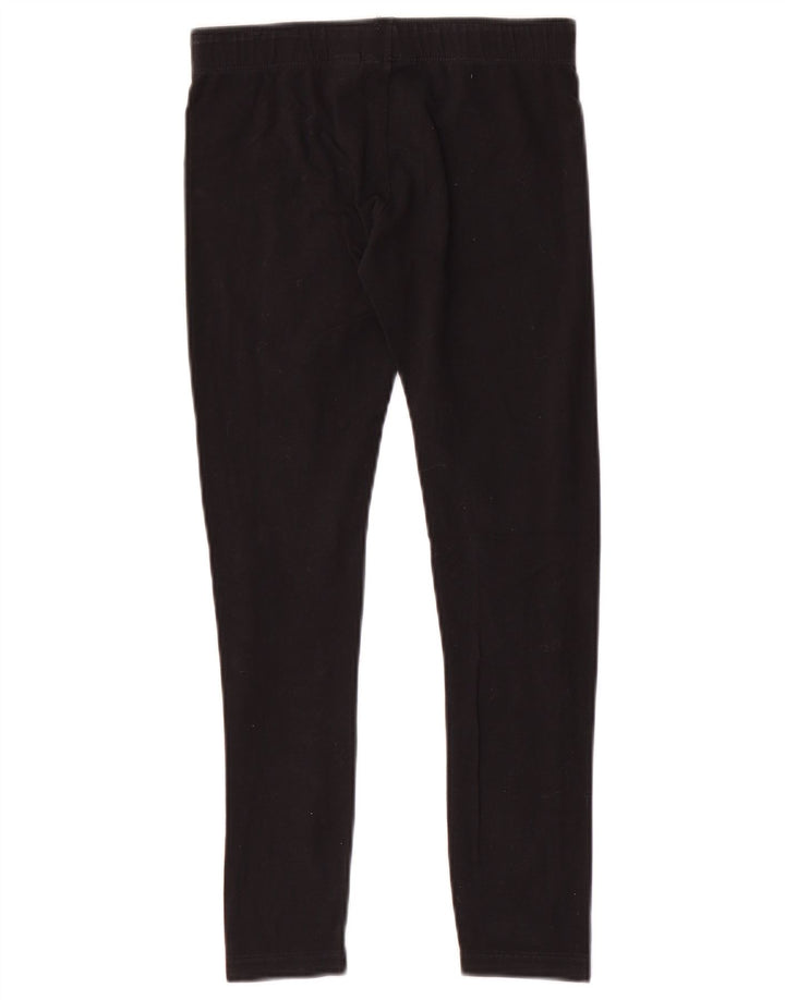 Nike Girls Graphic Leggings 10-11 Years Medium Black Cotton