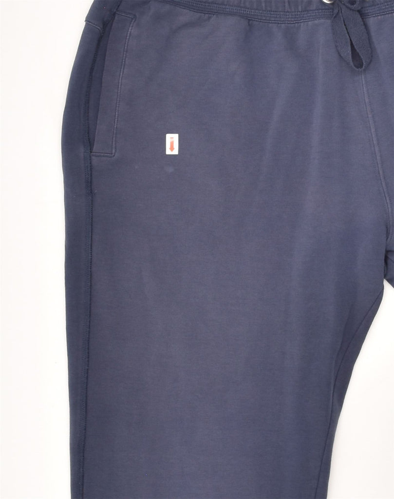 CHAMPION Womens Tracksuit Trousers Joggers UK 14 Large Navy Blue Cotton | Vintage Champion | Thrift | Second-Hand Champion | Used Clothing | Messina Hembry 