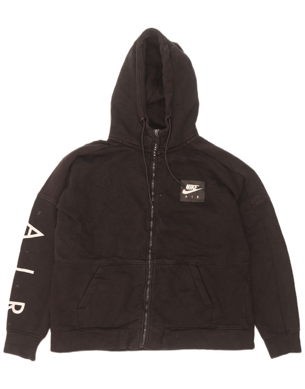 Nike Mens Graphic Zip Hoodie Sweater XL Black Cotton