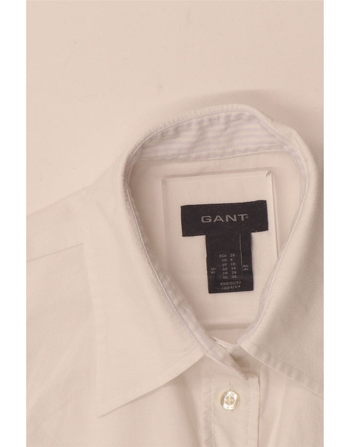 Gant Womens Shirt UK 10 Small White Cotton