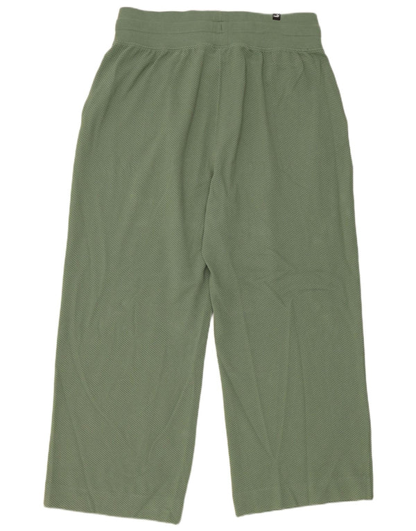Puma Womens Tracksuit Trousers UK 18 XL  Green Cotton