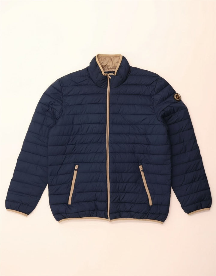 Lotto Womens Padded Jacket UK 20 2XL Navy Blue Polyester