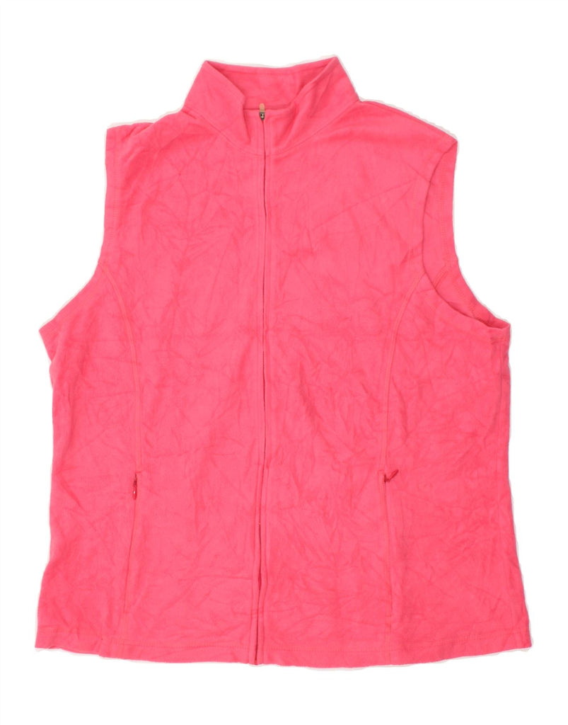 L.L.BEAN Womens Fleece Gilet UK 18 XL Pink Polyester | Vintage L.L.Bean | Thrift | Second-Hand L.L.Bean | Used Clothing | Messina Hembry 