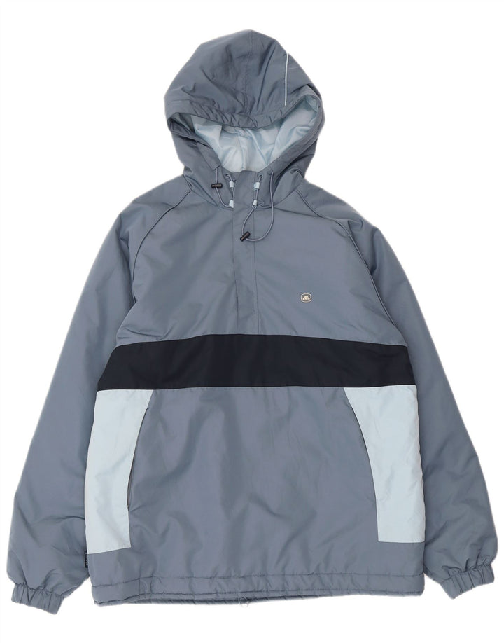 Ellesse Mens Hooded Anorak Jacket UK 38 Medium Grey Colourblock Polyester