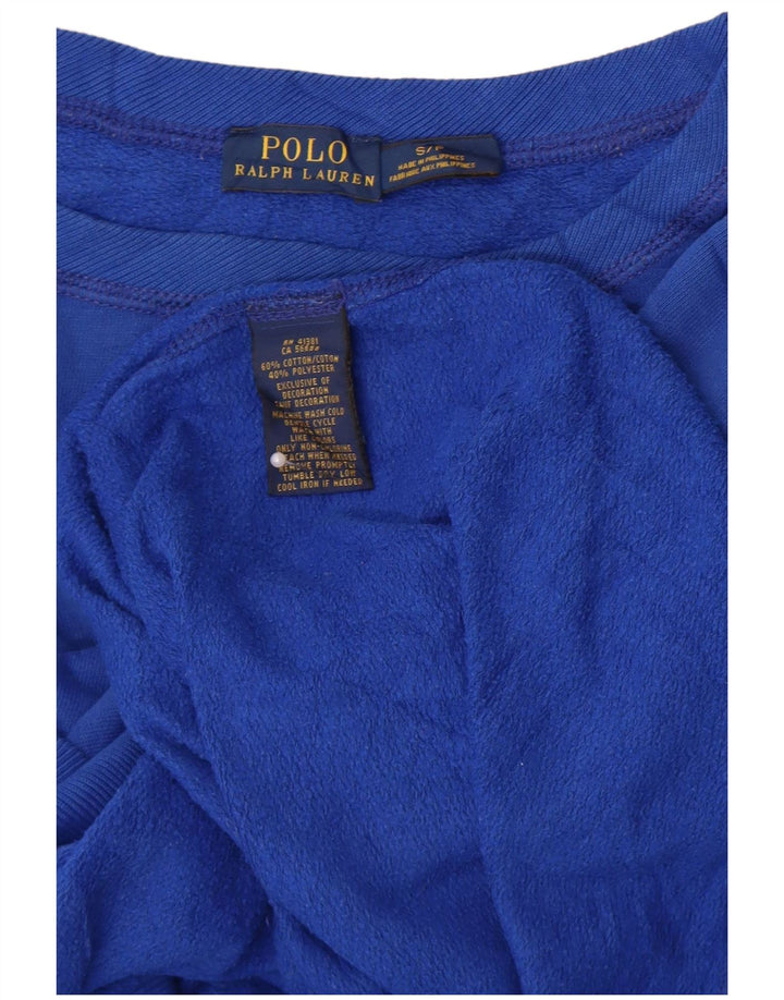 Polo Ralph Lauren Womens Oversized Sweatshirt Jumper UK 10 Small Blue