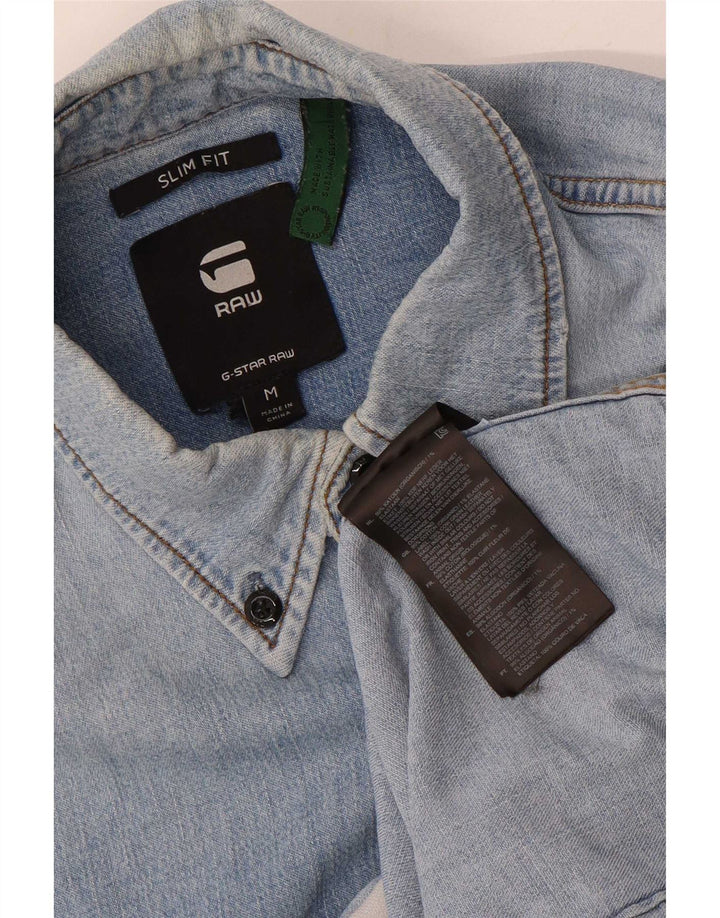 G-Star Mens Slim Fit Denim Shirt Medium Blue Cotton