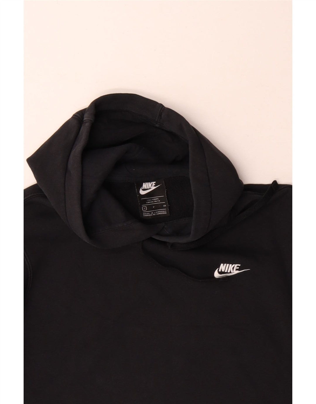 Nike Mens Hoodie Jumper Small Black Cotton