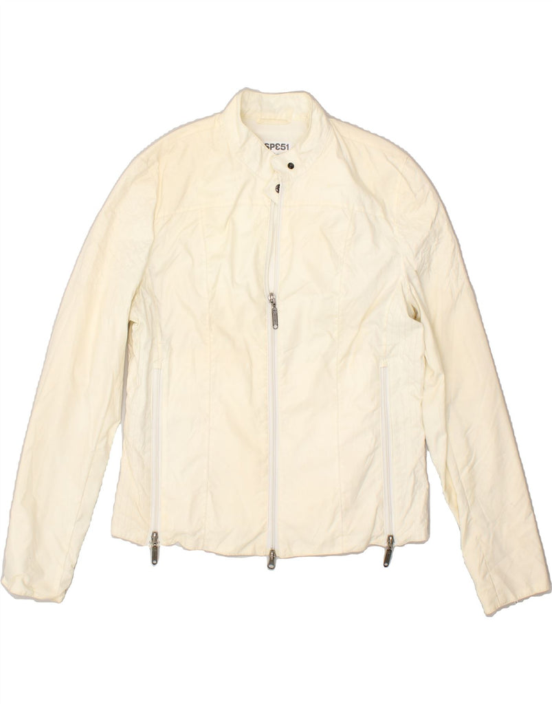 ASPESI Womens Bomber Jacket UK 18 XL Off White Polyamide Vintage Aspesi and Second-Hand Aspesi from Messina Hembry 