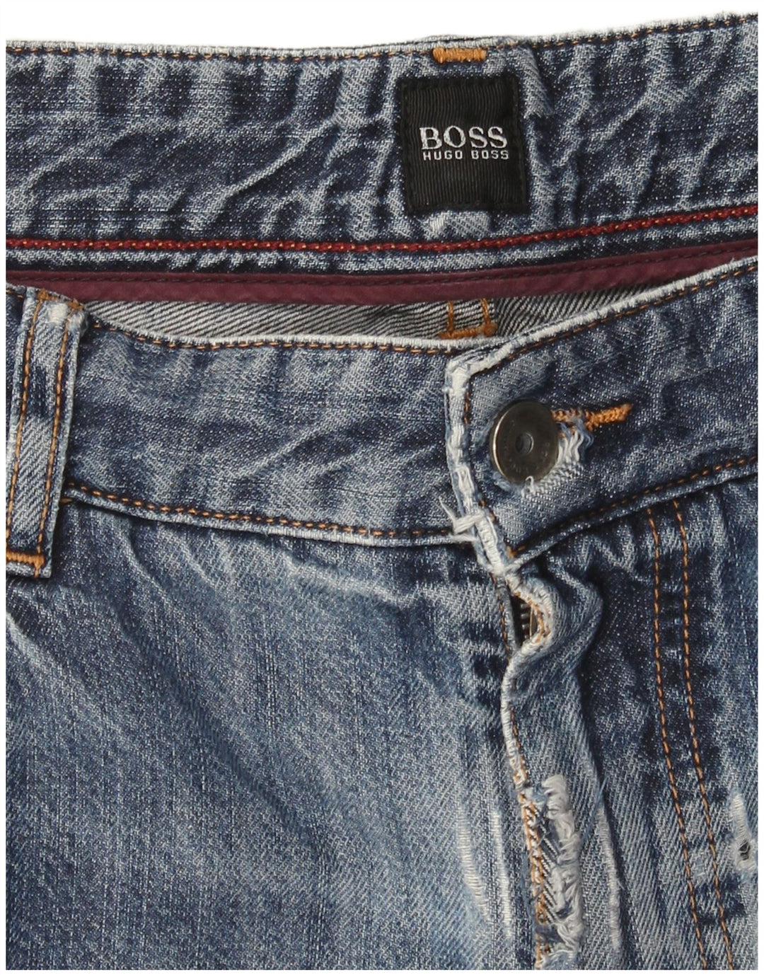 Hugo Boss Mens Straight Jeans W36 L31 Blue