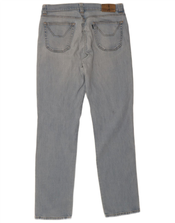Jeckerson Mens Straight Jeans W36 L32 Blue Cotton