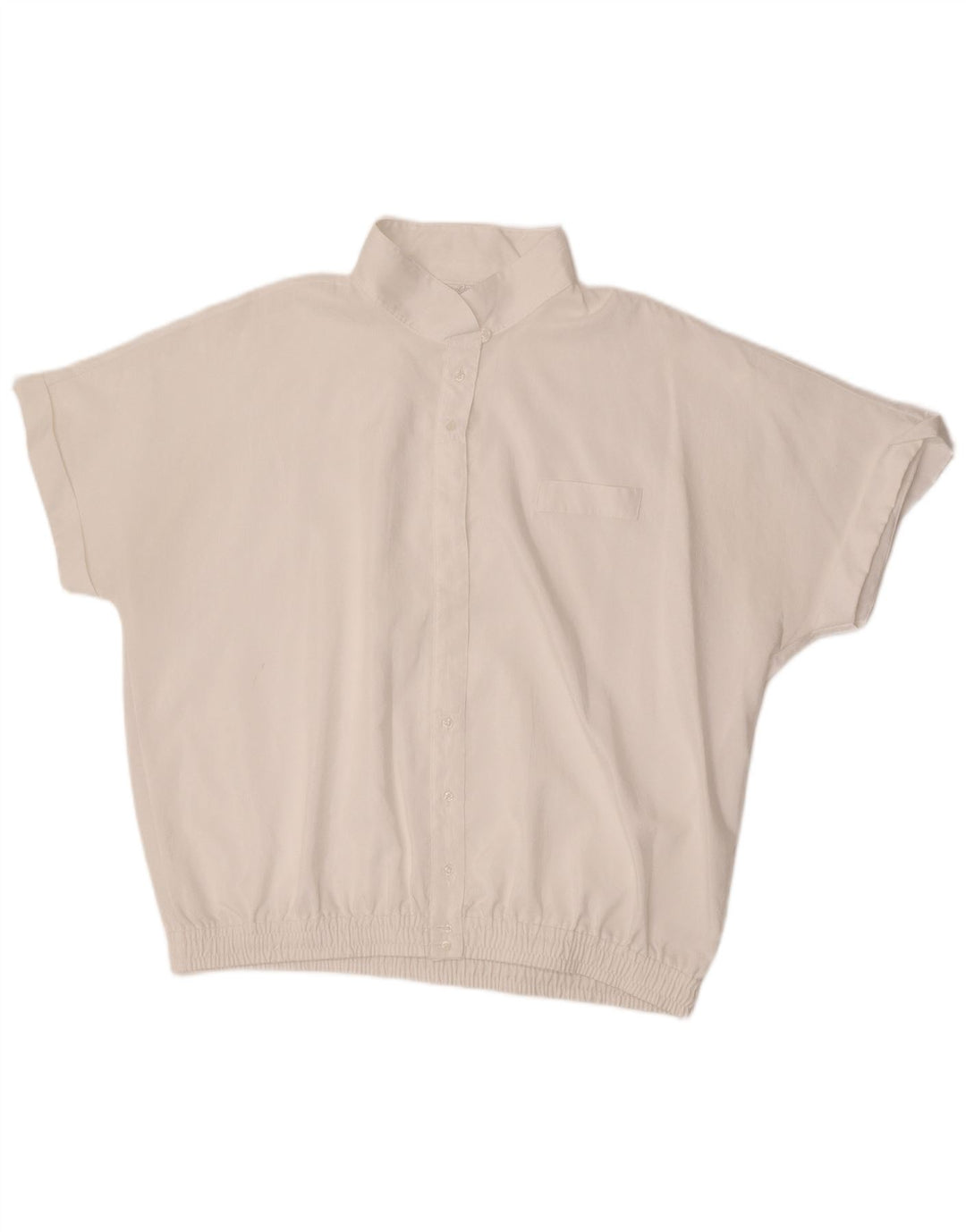 Lady Joy Womens Oversized Short Sleeve Shirt Blouse EU 44 XL White